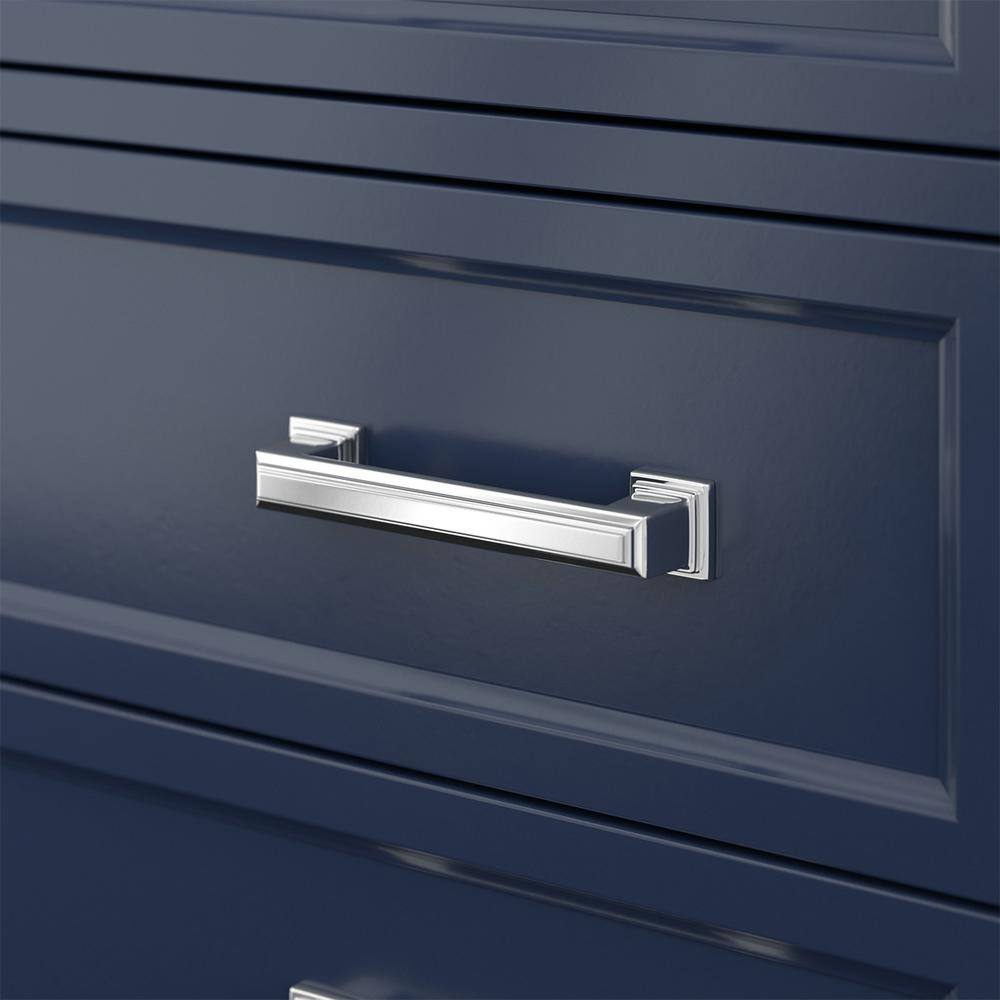 Affinity 31" Single Sink Vanity with White & Gray Carrara Marble Top - Design Element Bath Kitchen - Bathroom Vanity - White