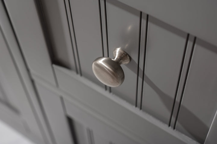 Burbank 54" Single Sink Vanity with Quartz Top - Design Element Bath Kitchen - Bathroom Vanity - Golden Oak with Matte Black Hardware