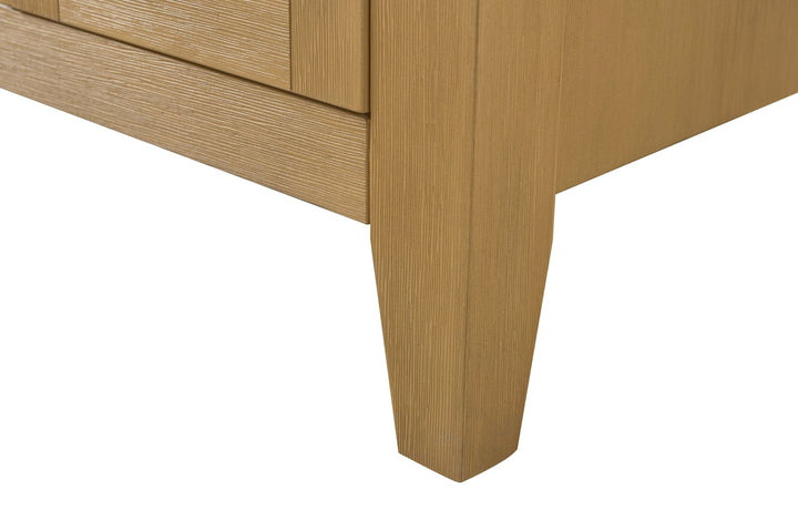 Burbank 54" Single Sink Vanity with Quartz Top - Design Element Bath Kitchen - Bathroom Vanity - Golden Oak with Matte Black Hardware