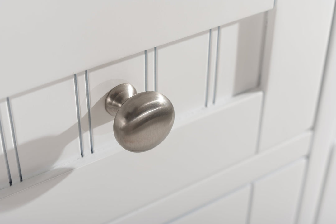 Burbank 54" Single Sink Vanity with Quartz Top - Design Element Bath Kitchen - Bathroom Vanity - Golden Oak with Matte Black Hardware