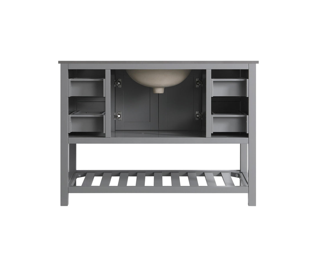 Monaco 48" Single Sink Bathroom Vanity Base Cabinet without Top - Design Element Bath Kitchen - Bathroom Vanity - Classic Gray