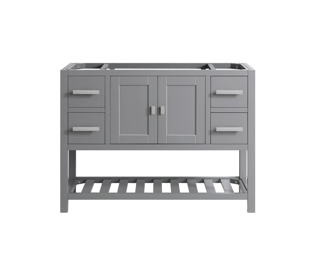 Monaco 48" Single Sink Bathroom Vanity Base Cabinet without Top - Design Element Bath Kitchen - Bathroom Vanity - Classic Gray