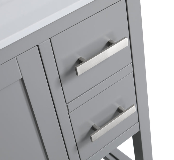 Monaco 48" Single Sink Bathroom Vanity Base Cabinet without Top - Design Element Bath Kitchen - Bathroom Vanity - Classic Gray