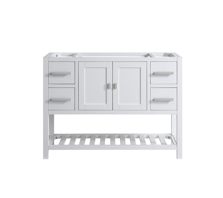 Monaco 48" Single Sink Bathroom Vanity Base Cabinet without Top - Design Element Bath Kitchen - Bathroom Vanity - Cloud White