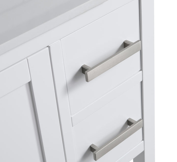 Monaco 48" Single Sink Bathroom Vanity Base Cabinet without Top - Design Element Bath Kitchen - Bathroom Vanity - Cloud White