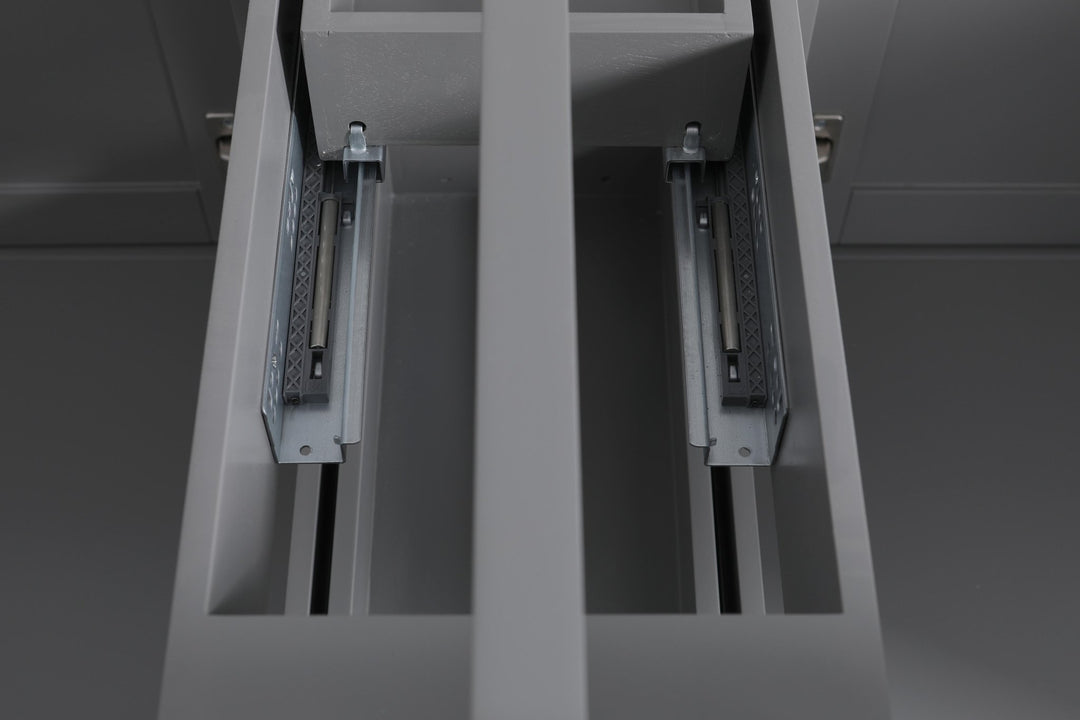 Monaco 60" Double Sink Bathroom Vanity Base Cabinet without Top - Design Element Bath Kitchen - Bathroom Vanity - Classic Gray