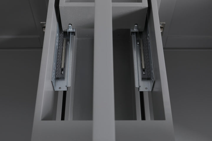 Monaco 60" Double Sink Bathroom Vanity Base Cabinet without Top - Design Element Bath Kitchen - Bathroom Vanity - Classic Gray