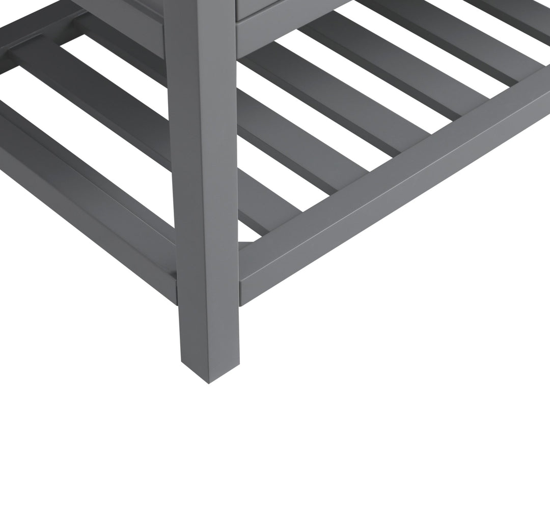 Monaco 60" Double Sink Bathroom Vanity Base Cabinet without Top - Design Element Bath Kitchen - Bathroom Vanity - Classic Gray