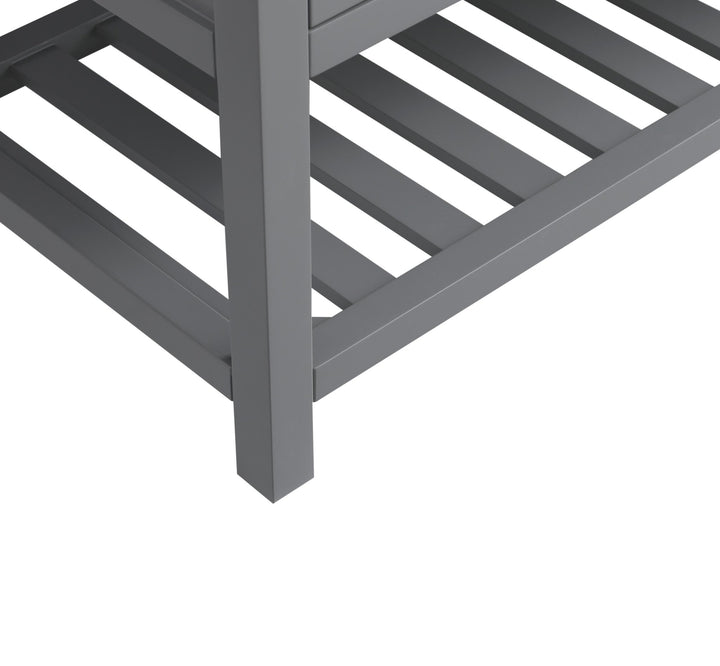 Monaco 60" Double Sink Bathroom Vanity Base Cabinet without Top - Design Element Bath Kitchen - Bathroom Vanity - Classic Gray