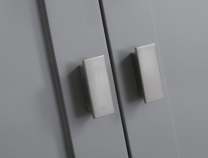 Monaco 60" Double Sink Bathroom Vanity Base Cabinet without Top - Design Element Bath Kitchen - Bathroom Vanity - Classic Gray