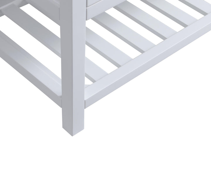 Monaco 60" Double Sink Bathroom Vanity Base Cabinet without Top - Design Element Bath Kitchen - Bathroom Vanity - Cloud White