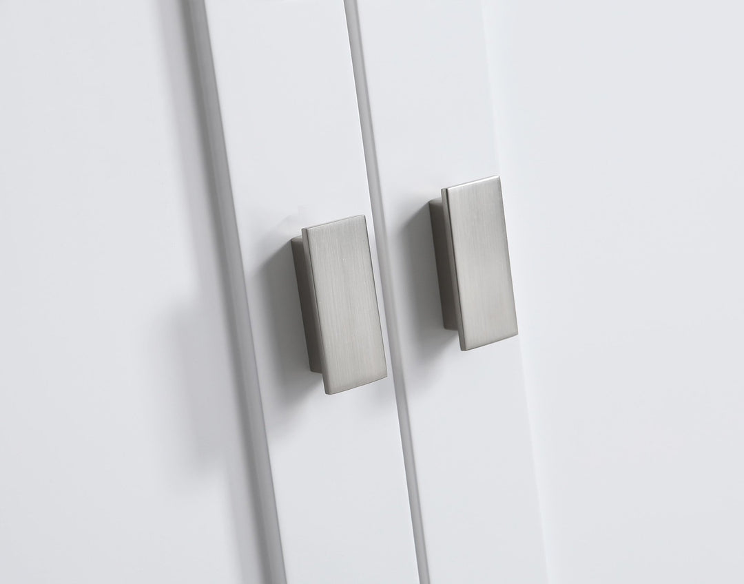 Monaco 60" Double Sink Bathroom Vanity Base Cabinet without Top - Design Element Bath Kitchen - Bathroom Vanity - Cloud White