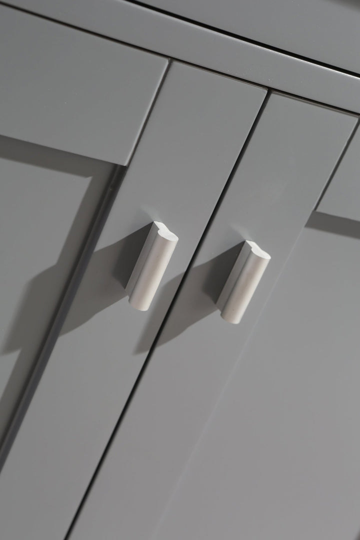 London 61" Double Sink Vanity in Gray - Design Element Bath Kitchen - Bathroom Vanity -