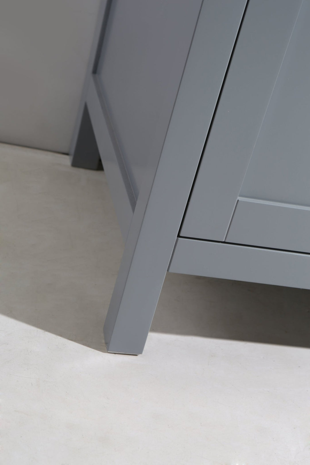 London 61" Double Sink Vanity in Gray - Design Element Bath Kitchen - Bathroom Vanity -