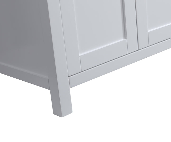 London 71.5" Double Sink Vanity Cabinet Only in White - Design Element Bath Kitchen - Bathroom Vanity -