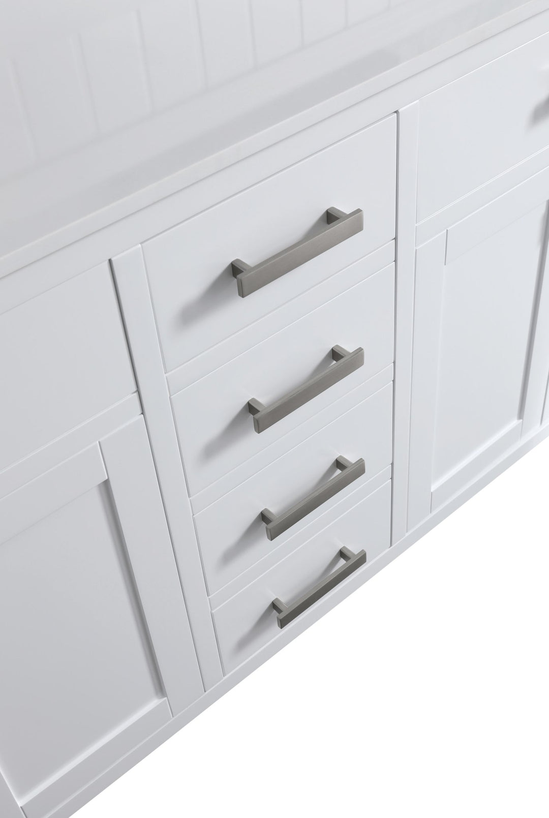 London 71.5" Double Sink Vanity Cabinet Only in White - Design Element Bath Kitchen - Bathroom Vanity -