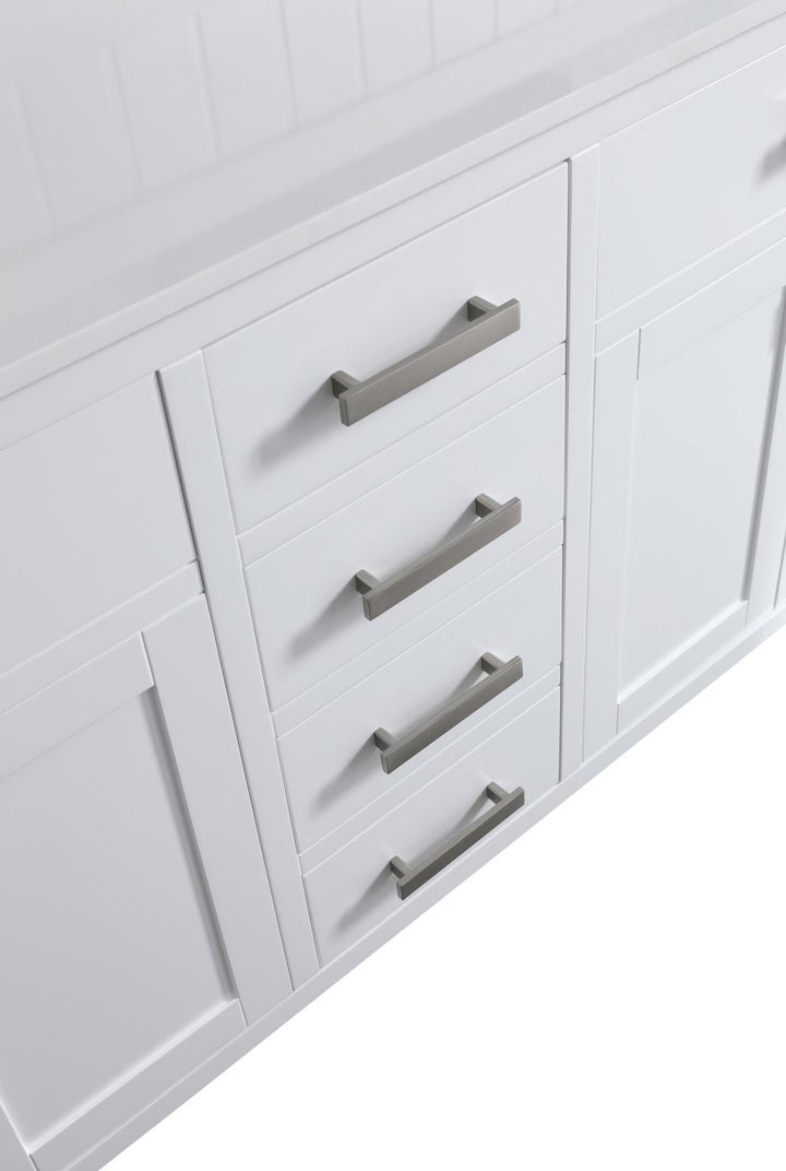 London 71.5" Double Sink Vanity Cabinet Only in White - Design Element Bath Kitchen - Bathroom Vanity -