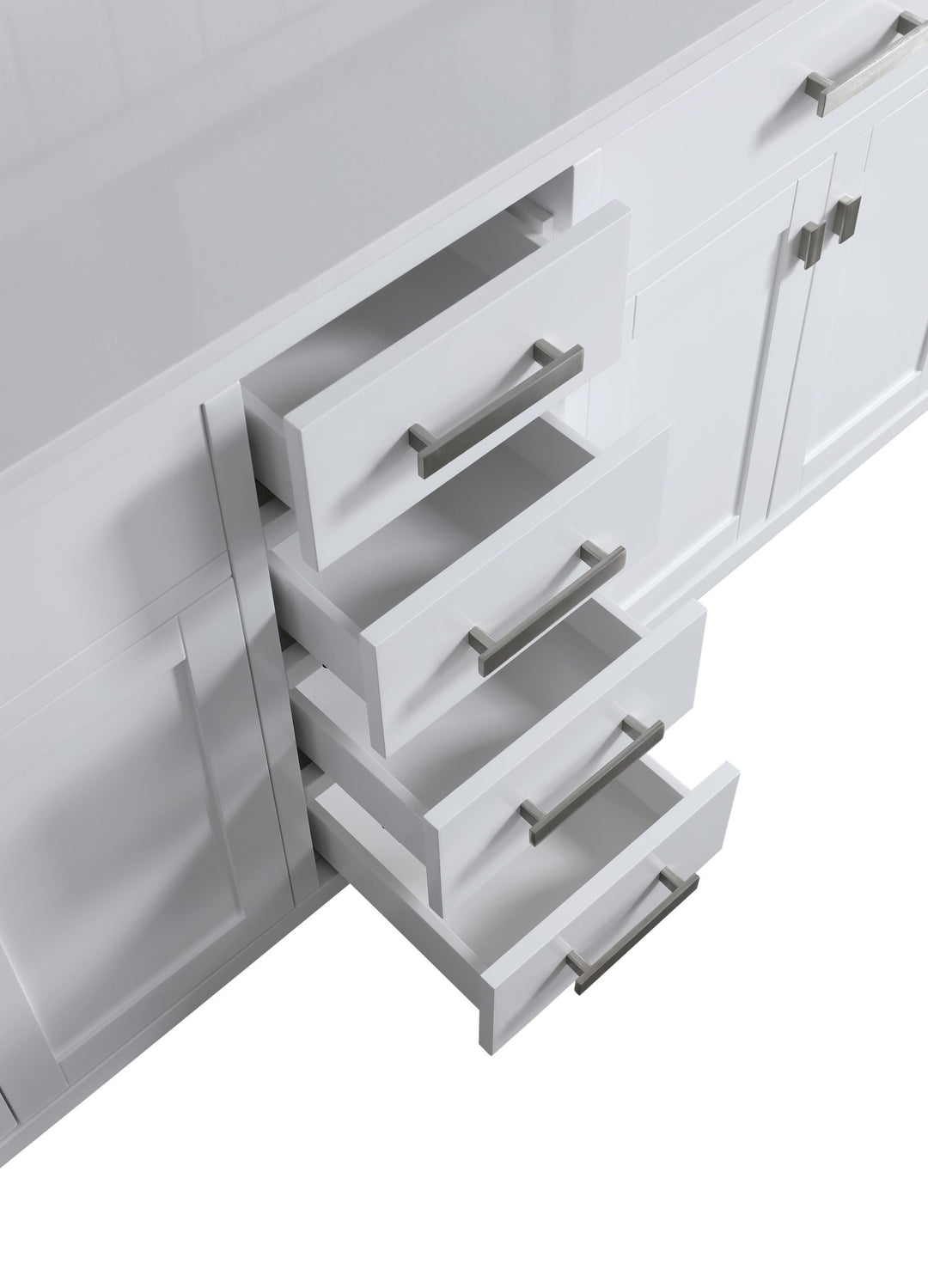 London 71.5" Double Sink Vanity Cabinet Only in White - Design Element Bath Kitchen - Bathroom Vanity -