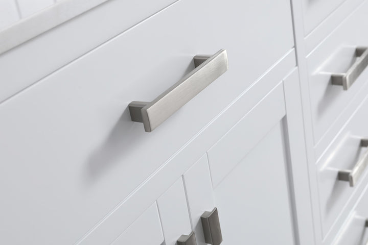 London 71.5" Double Sink Vanity Cabinet Only in White - Design Element Bath Kitchen - Bathroom Vanity -