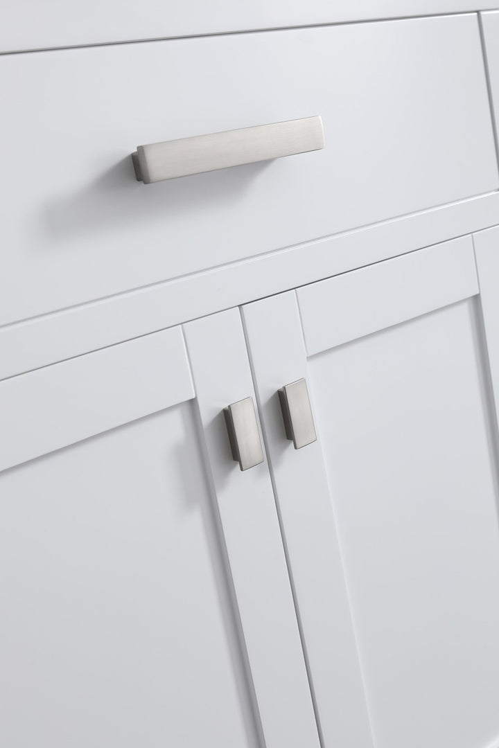 London 71.5" Double Sink Vanity Cabinet Only in White - Design Element Bath Kitchen - Bathroom Vanity -