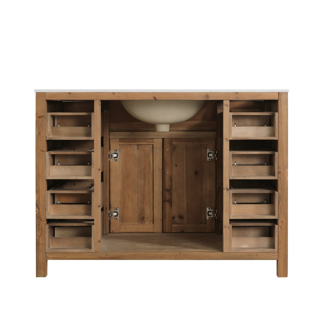 Bryson 48" Vanity Base Only in Walnut - Design Element Bath Kitchen - Bathroom Vanity -