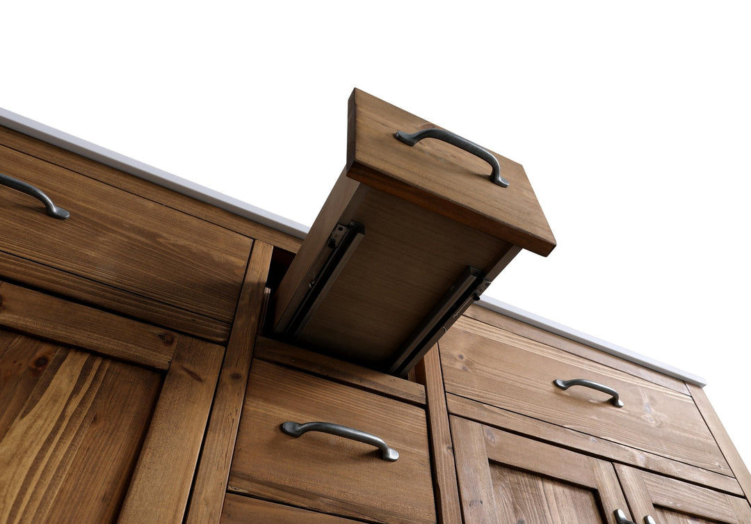 Bryson 60" Vanity Base Only in Walnut - Design Element Bath Kitchen - Bathroom Vanity -