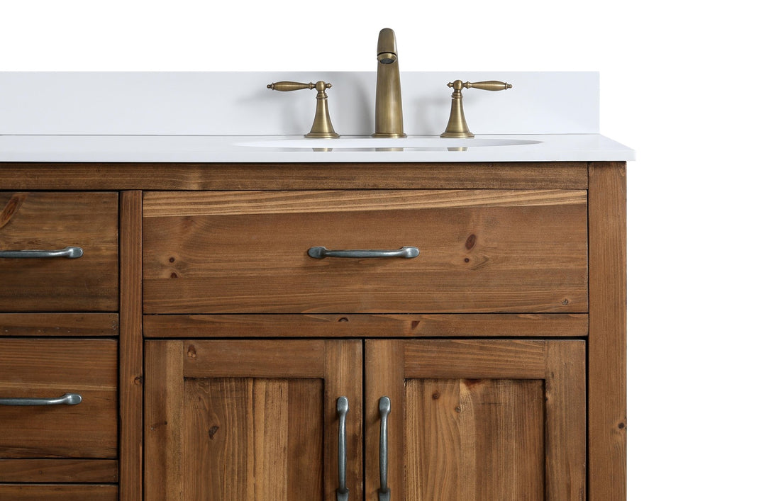 Bryson 72" Vanity Base Only in Walnut - Design Element Bath Kitchen - Bathroom Vanity -