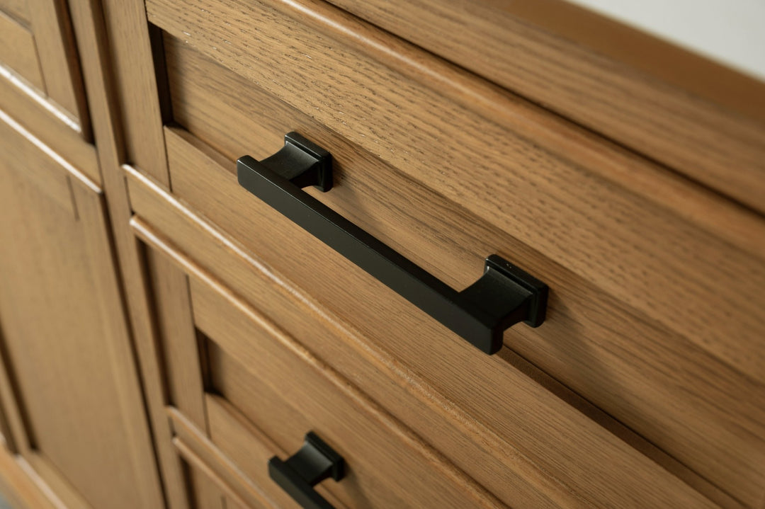 Milano 48" Single Sink Vanity with White Quartz Top - Design Element Bath Kitchen - Bathroom Vanity - Navy with Satin Gold Hardware