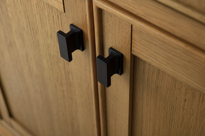 Milano 72" Double Sink Vanity with White Quartz Top - Design Element Bath Kitchen - Bathroom Vanity - Navy with Satin Gold Hardware