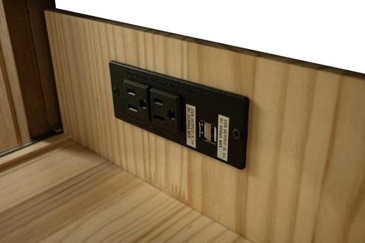 Milano 84" Double Sink Vanity with White Quartz Top - Design Element Bath Kitchen - Bathroom Vanity - Navy with Satin Gold Hardware