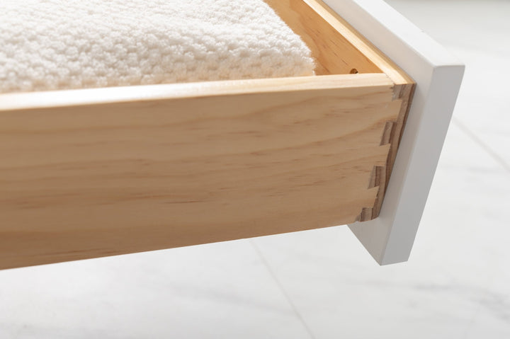 Milano 84" Double Sink Vanity with White Quartz Top - Design Element Bath Kitchen - Bathroom Vanity - Navy with Satin Gold Hardware