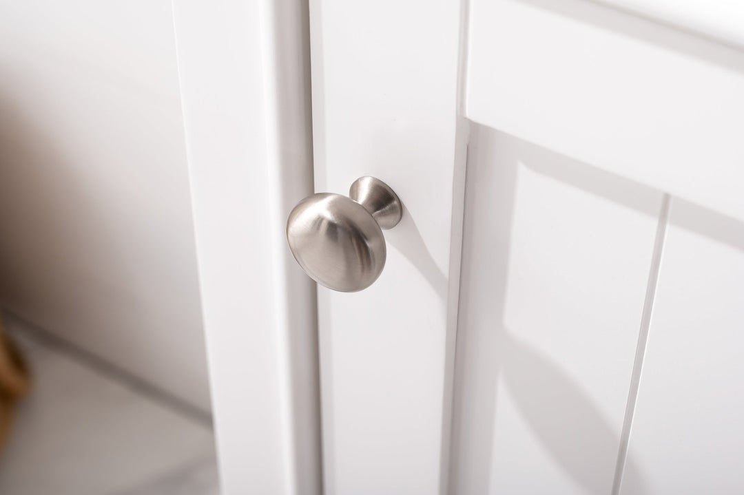 Marian 20" Single Sink Vanity with Porcelain Top - Design Element Bath Kitchen - Bathroom Vanity - Navy with Satin Gold Hardware