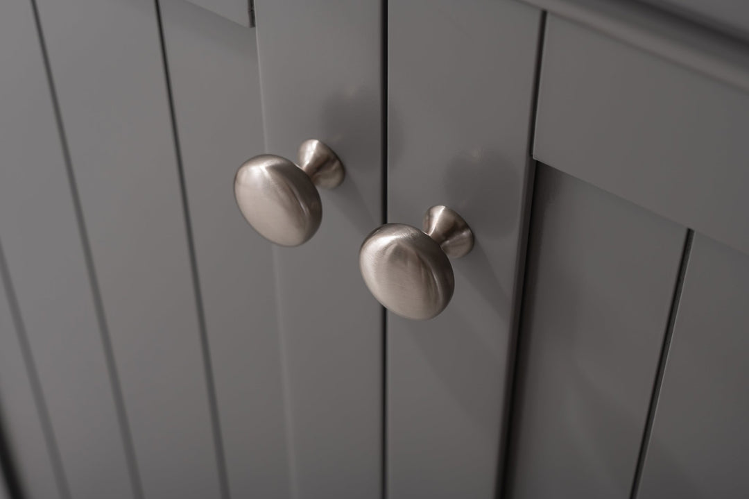 Marian 30" Single Sink Vanity with Porcelain Top - Design Element Bath Kitchen - Bathroom Vanity - Navy with Satin Gold Hardware