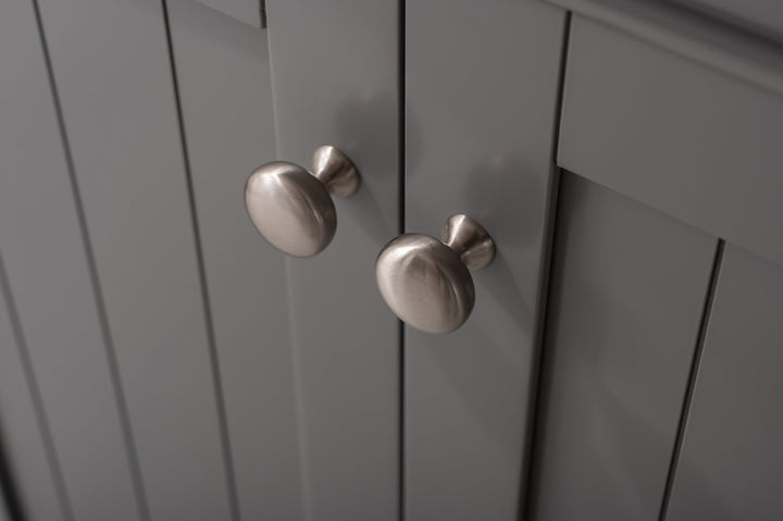 Marian 30" Single Sink Vanity with Porcelain Top - Design Element Bath Kitchen - Bathroom Vanity - Navy with Satin Gold Hardware