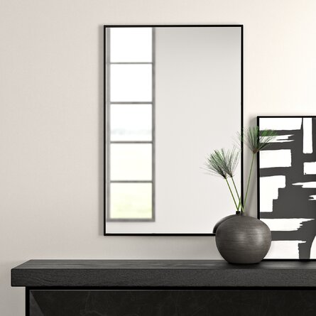 Vera 24 x 32 Rectangular Mirror with Modern Metal Framed