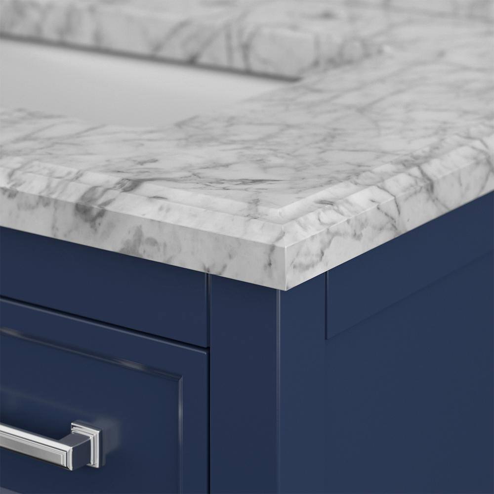 Affinity 31" Single Sink Vanity with White & Gray Carrara Marble Top