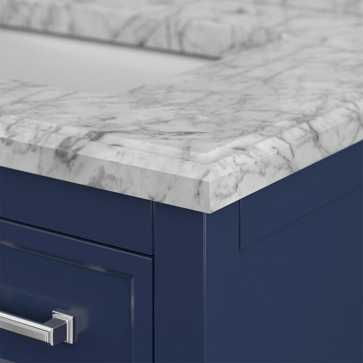 Affinity 31" Single Sink Vanity with White & Gray Carrara Marble Top