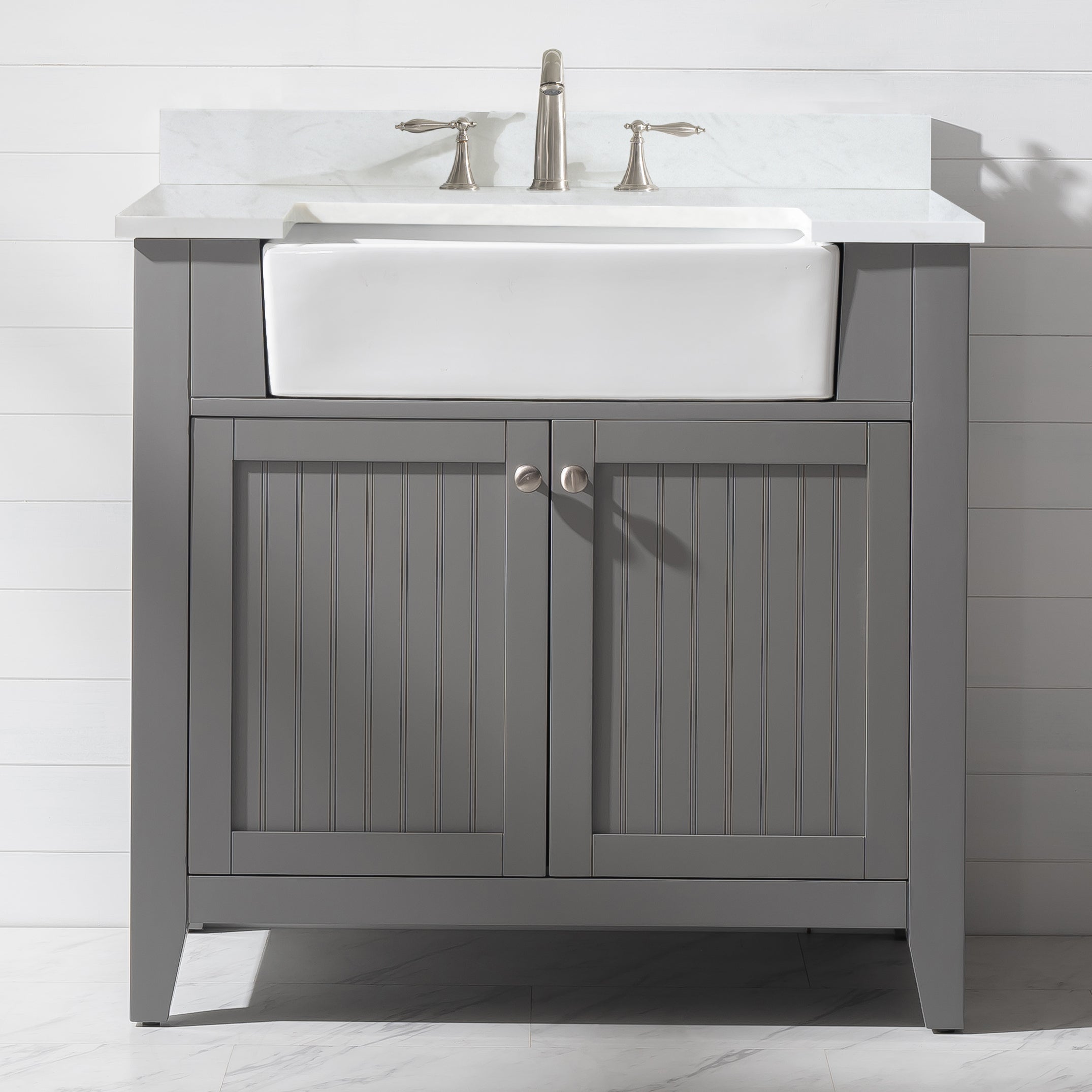 Burbank 36" Single Sink Vanity with Quartz Top