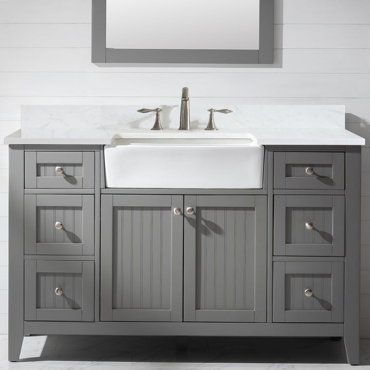Burbank 54" Single Sink Vanity with Quartz Top