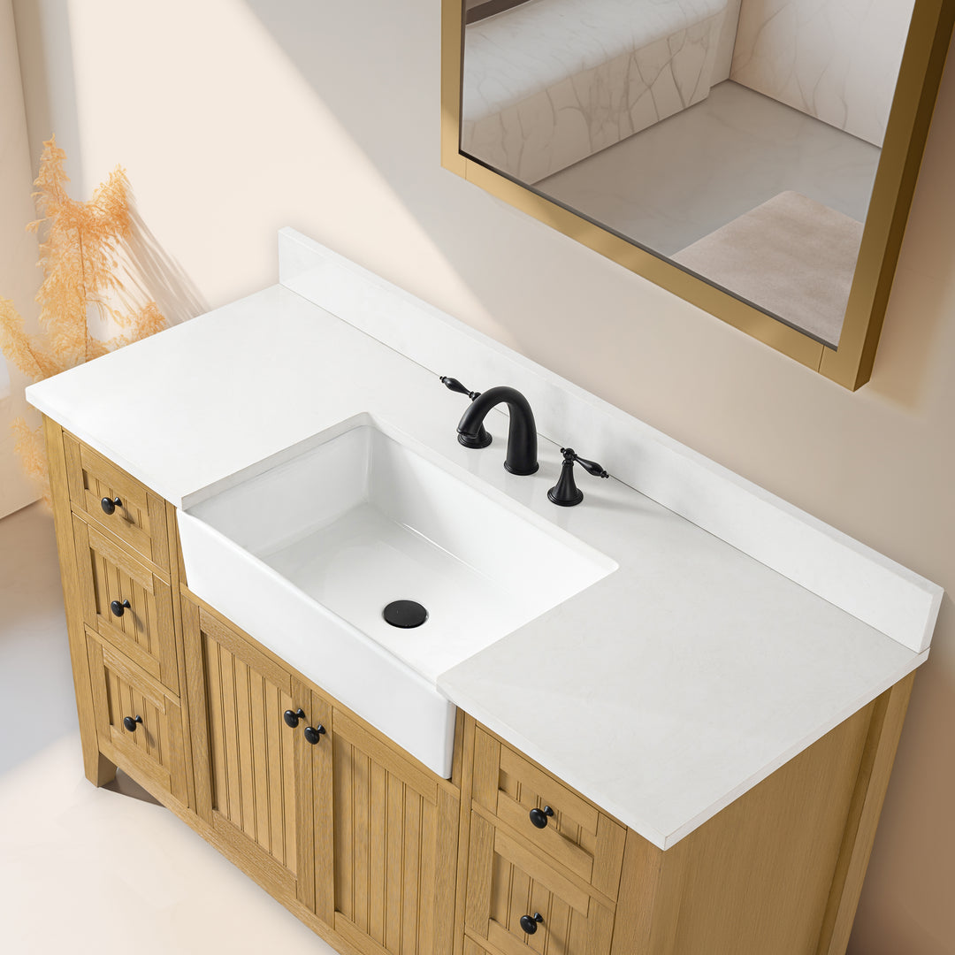Burbank 54" Single Sink Vanity with Quartz Top