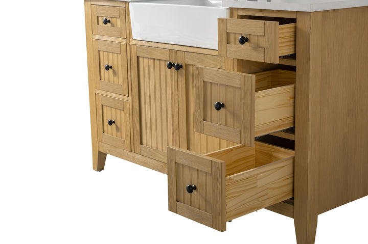 Burbank 54" Single Sink Vanity with Quartz Top