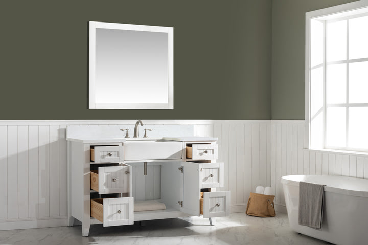 Burbank 54" Single Sink Vanity with Quartz Top