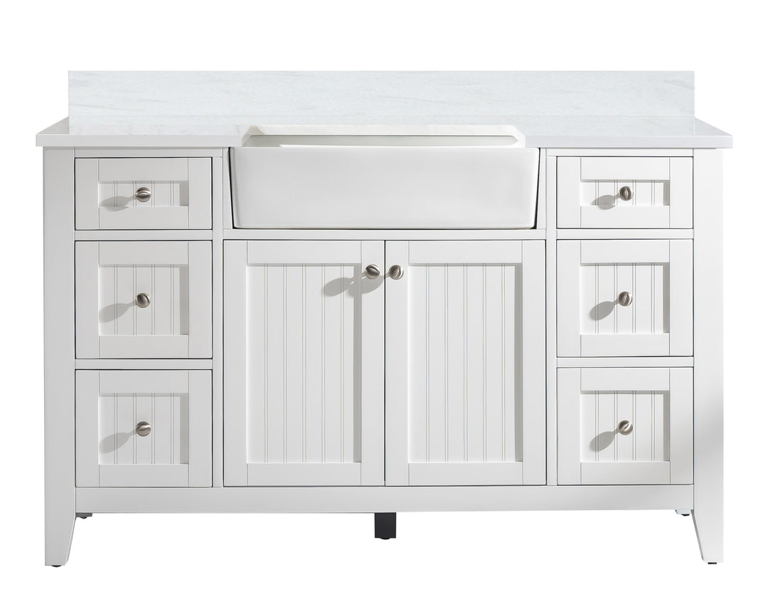 Burbank 54" Single Sink Vanity with Quartz Top