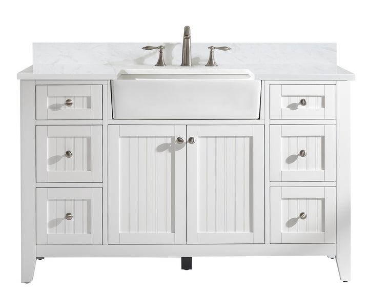 Burbank 54" Single Sink Vanity with Quartz Top