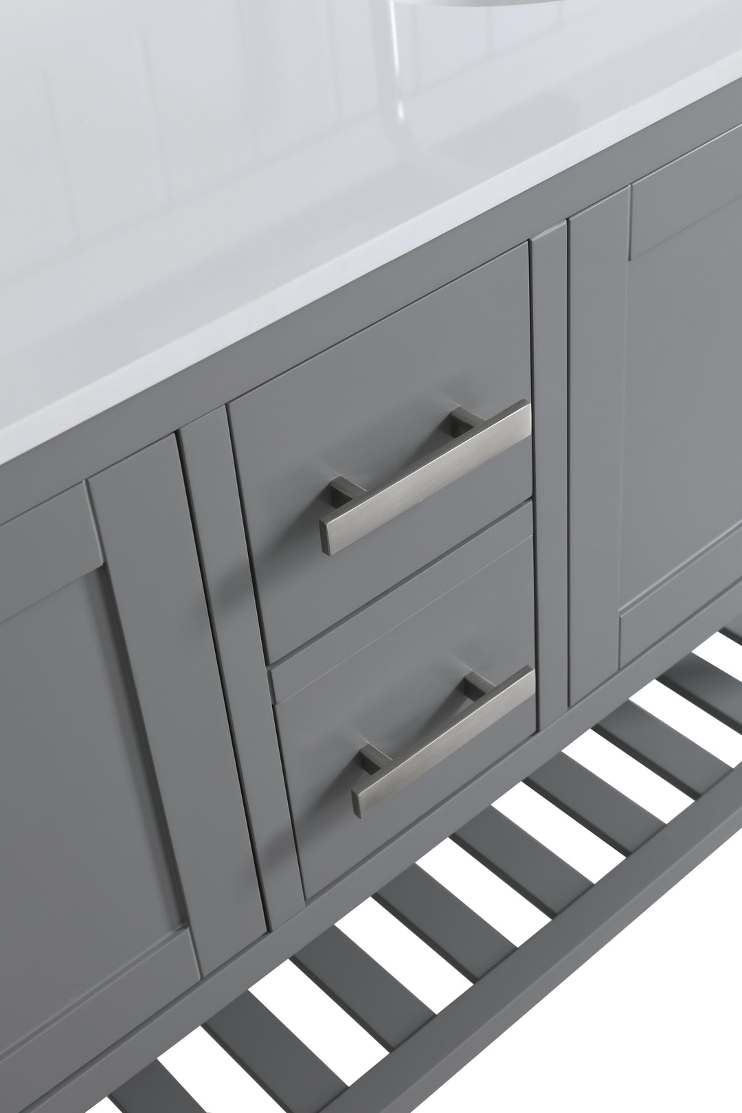 Monaco 60" Double Sink Bathroom Vanity Base Cabinet without Top
