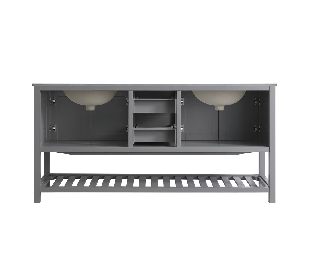Monaco 72" Double Sink Bathroom Vanity Base Cabinet without Top