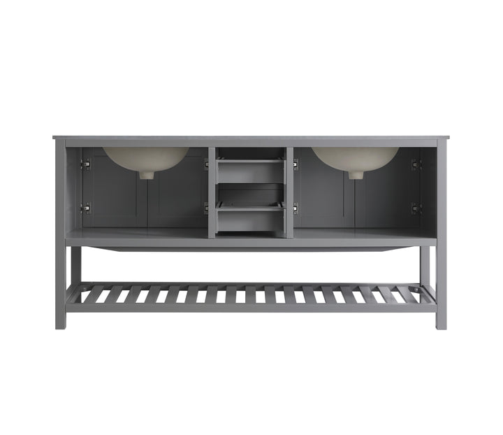 Monaco 72" Double Sink Bathroom Vanity Base Cabinet without Top