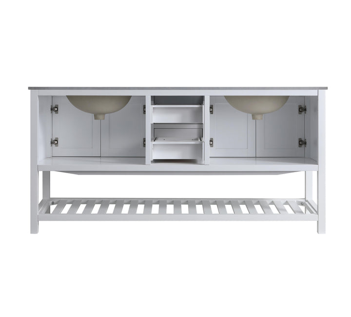 Monaco 72" Double Sink Bathroom Vanity Base Cabinet without Top