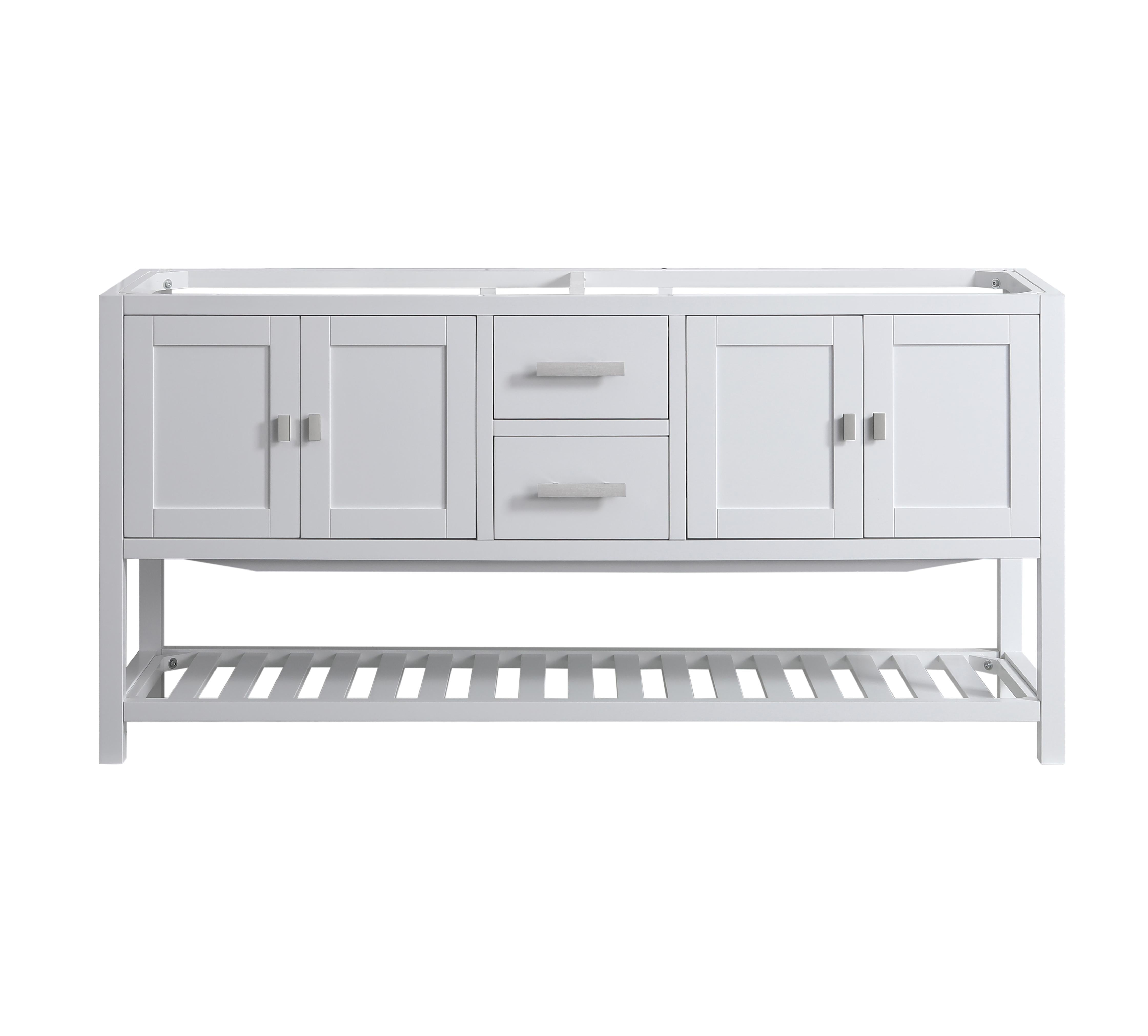 Monaco 72" Double Sink Bathroom Vanity Base Cabinet without Top