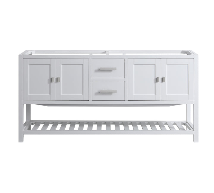 Monaco 72" Double Sink Bathroom Vanity Base Cabinet without Top